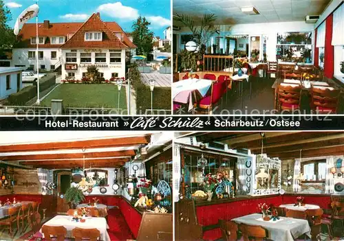 AK / Ansichtskarte Scharbeutz_Ostseebad Hotel Restaurant Cafe Schulz Gastraeume Scharbeutz_Ostseebad