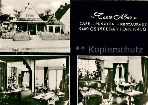 AK / Ansichtskarte Haffkrug_Scharbeutz_Ostseebad Tante Alma Cafe Pension Restaurant Gastraeume 