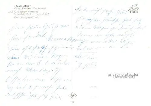 AK / Ansichtskarte Haffkrug_Scharbeutz_Ostseebad Tante Alma Cafe Pension Restaurant Gastraeume 