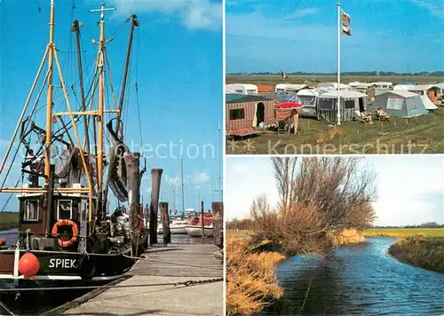 AK / Ansichtskarte Spieka Neufeld Kutterhafen und Campingplatz Panorama Spieka Neufeld