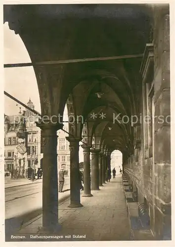 AK / Ansichtskarte Bremen Rathauspassagen mit Roland Ratskeller Bremen