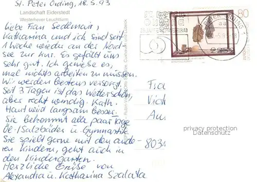 AK / Ansichtskarte St Peter Ording Landschaft Eiderstedt Westerhever Leuchtturm 
