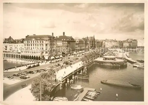 AK / Ansichtskarte Hamburg Jungfernstieg Fliegeraufnahme Hamburg