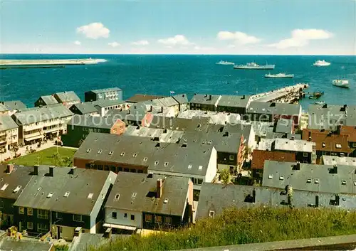AK / Ansichtskarte Helgoland Blick auf Unterland und Reede und Badeduene Helgoland