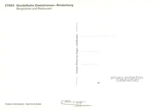 AK / Ansichtskarte Rinderberg Gondelbahn Zweisimmen Bergstation und Restaurant Rinderberg