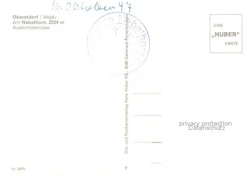 AK / Ansichtskarte Oberstdorf Aussichtsterrasse am Nebelhorn Fernsicht Alpenpanorama Oberstdorf