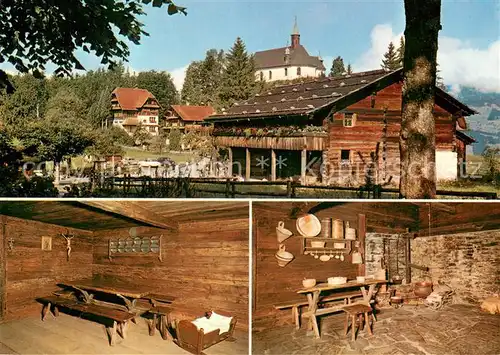 AK / Ansichtskarte Flueeli Ranft_Fluehli Ranft_OW Wohnhaus des Hl. Bruder Klaus Wohnstube Kueche 