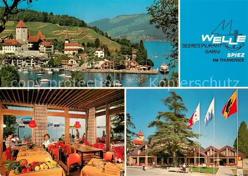 AK / Ansichtskarte Spiez_Thunersee_BE Seerestaurant Welle Spiez_Thunersee_BE