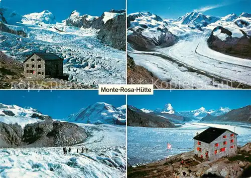 AK / Ansichtskarte Zermatt_VS Monte Rosa Huette Berghaus Walliser Alpen Gletscher Zermatt_VS