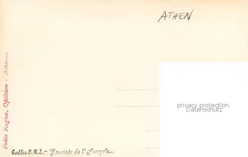AK / Ansichtskarte Athen_Greece Akropolis 