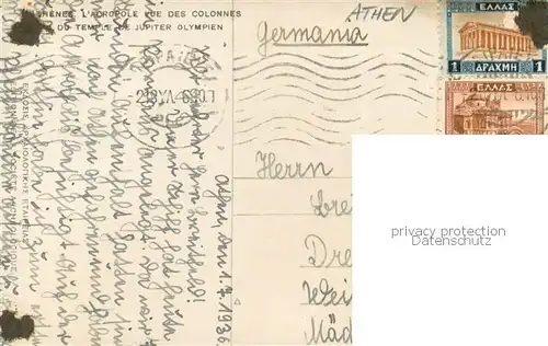 AK / Ansichtskarte Athen_Greece Akropolis 