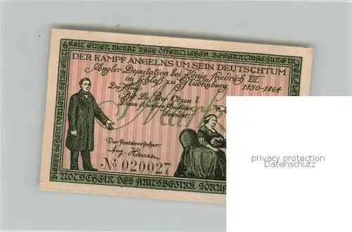 AK / Ansichtskarte Soerup Dingholz Not Schein 1 Mark Soerup Dingholz