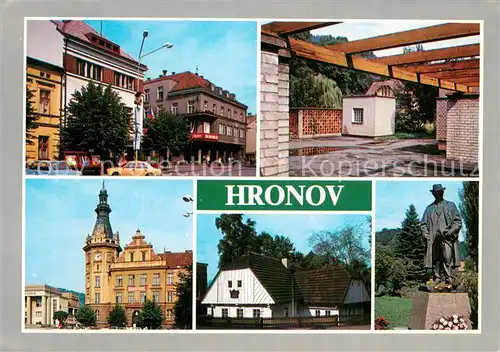 AK / Ansichtskarte Hronov_Hronow_CZ Motive Innenstadt Denkmal 