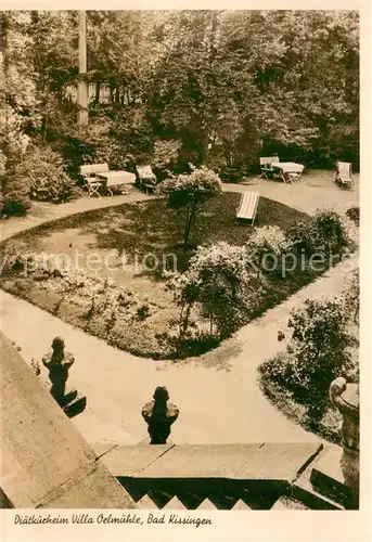 AK / Ansichtskarte Bad_Kissingen Diaetkurheim Villa Oelmuehle Garten Bad_Kissingen