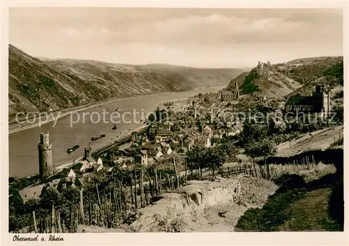 AK / Ansichtskarte Oberwesel_Rhein Panorama Oberwesel Rhein