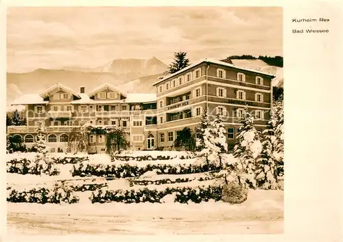 AK / Ansichtskarte Bad_Wiessee Kurheim Rex im Winter Bad_Wiessee