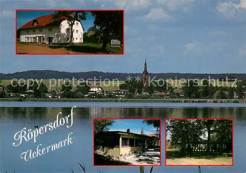 AK / Ansichtskarte Roepersdorf Blick ueber den Unteruckersee Hotel Schilfland Minimarkt Eselstraenke Roepersdorf