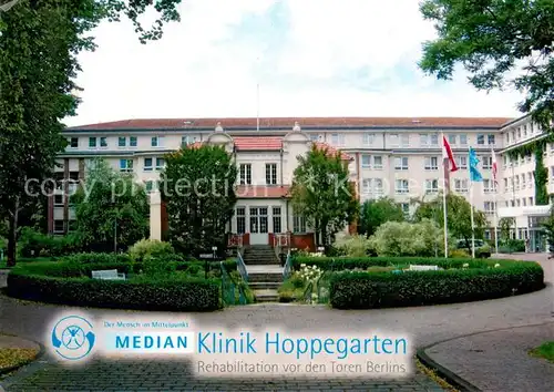 AK / Ansichtskarte Hoppegarten Median Klinik Rehabilitationsklinik Eingang Hoppegarten