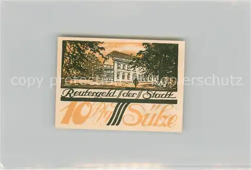 AK / Ansichtskarte Suelze_Bad_Mecklenburg Vorpommern Reutergeld 10 Pfennig Schein 