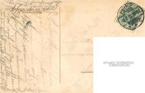 AK / Ansichtskarte Braunschweig Herzogs Lager am Petritore zu Braunschweig Braunschweig