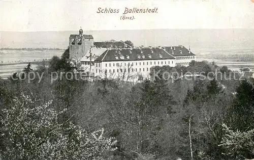 AK / Ansichtskarte Ballenstedt Schloss Ballenstedt  Ballenstedt