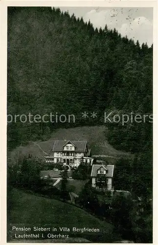 AK / Ansichtskarte Lautenthal_Harz Pension Siebert in Villa Bergfrieden Lautenthal Harz