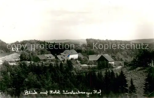 AK / Ansichtskarte Fuerstenberg_Waldeck Blick auf Hotel Fuerstenberger Hof Fuerstenberg_Waldeck