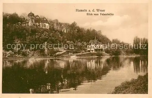 AK / Ansichtskarte Hameln_Weser Blick vom Felsenkeller Hameln Weser