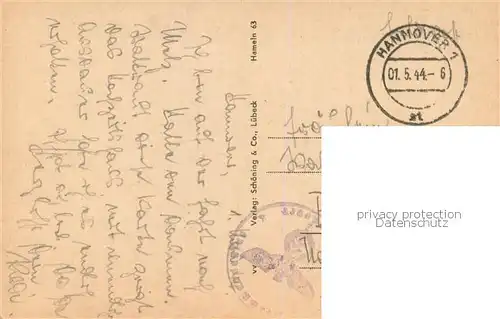 AK / Ansichtskarte Hameln_Weser Hochzeitshaus mit Baeckerscharren Hameln Weser