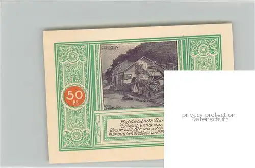 AK / Ansichtskarte Steinbach_Thueringen 50 Pfennig Schein Schleifkotte 