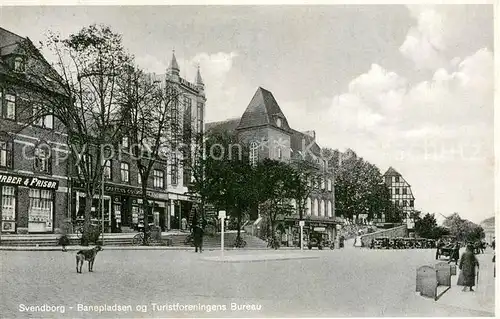 AK / Ansichtskarte Svendborg_DK Banepladsen og Turistforeningens Bureau 