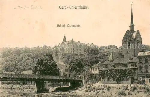AK / Ansichtskarte Untermhaus_Gera Schloss Oberstein Untermhaus Gera
