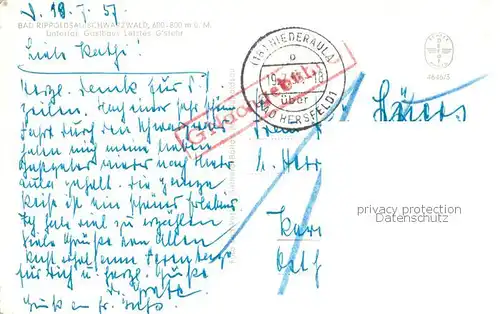 AK / Ansichtskarte Bad_Rippoldsau_Schwarzwald Untertal Gasthaus Letztes G stehr Bad_Rippoldsau