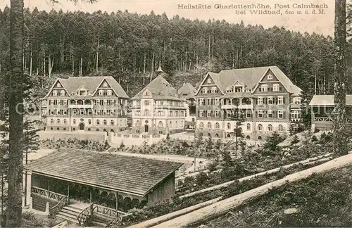 AK / Ansichtskarte Calmbach_Enz Heilstaette Charlottenhoehe Calmbach Enz