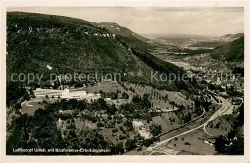 AK / Ansichtskarte Urach_Schwarzwald Fliegeraufnahme mit Kaufmanns Erholungsheim Urach Schwarzwald