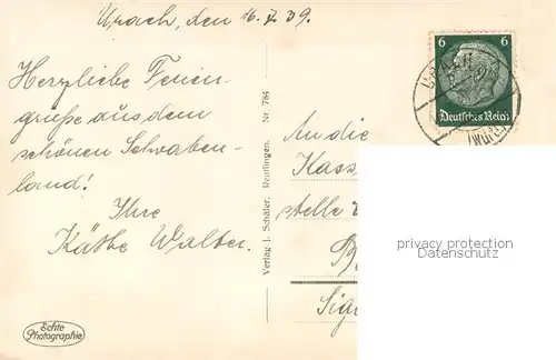 AK / Ansichtskarte Urach_Schwarzwald Fliegeraufnahme mit Kaufmanns Erholungsheim Urach Schwarzwald