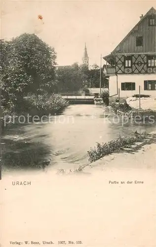 AK / Ansichtskarte Urach_Schwarzwald Partie an der Ems Urach Schwarzwald