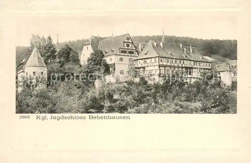 AK / Ansichtskarte Bebenhausen_Tuebingen Kgl Jagdschloss Bebenhausen Tuebingen
