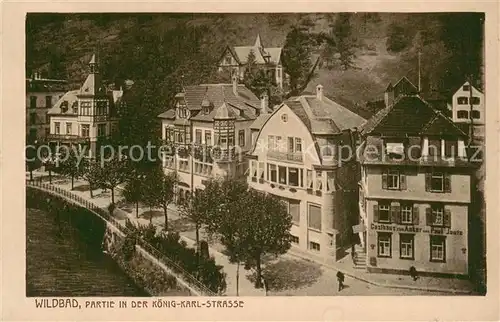 AK / Ansichtskarte Wildbad_Schwarzwald Partie in der Koenig Karl Strasse Wildbad_Schwarzwald