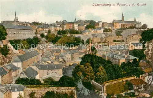 AK / Ansichtskarte Luxembourg__Luxemburg et Faubourg du Grund 