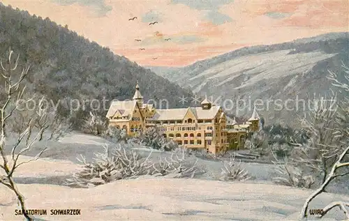 AK / Ansichtskarte Bad_Blankenburg Waldsanatorium Schwarzeck Kuenstlerkarte Bad_Blankenburg