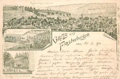 AK / Ansichtskarte Finsterbergen Panorama Leinagrund Neues Haus bei Tambach Finsterbergen