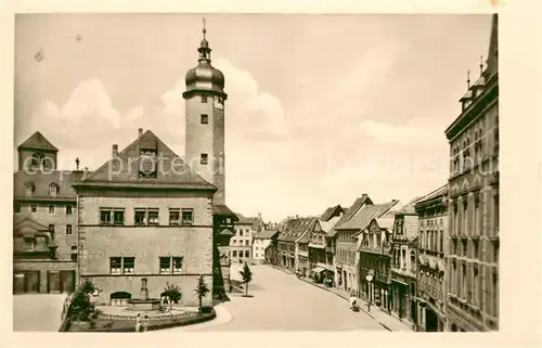 AK / Ansichtskarte Weida__Thueringen Markt mit Rathaus 
