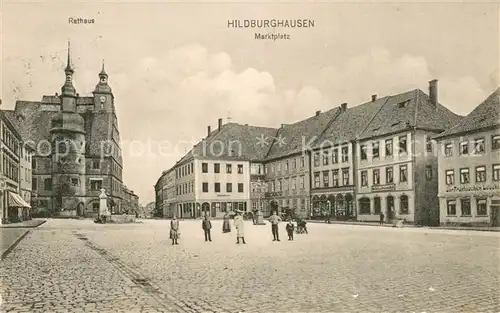 AK / Ansichtskarte Hildburghausen Rathaus Marktplatz Hildburghausen