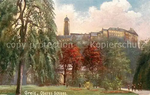 AK / Ansichtskarte Greiz_Thueringen Oberes Schloss Greiz Thueringen