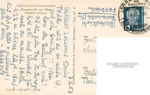 AK / Ansichtskarte Frauenwald_Thueringen FDGB Ferienheim Frauenwald Thueringen