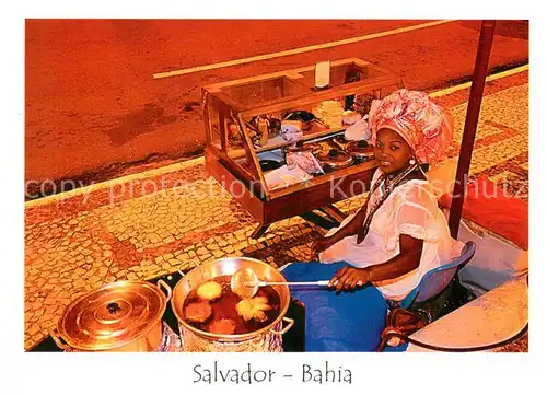 AK / Ansichtskarte Salvador_Bahia_Brasil Typical baiana seller of acaraje 