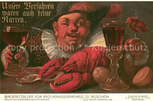 AK / Ansichtskarte Hildesheim Windbrettbilder vom Knochenhaueramthaus Hildesheim