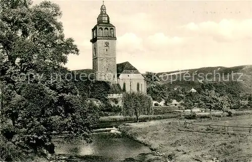 AK / Ansichtskarte Bad_Sooden Allendorf Kirche und Werrapartie Bad_Sooden Allendorf