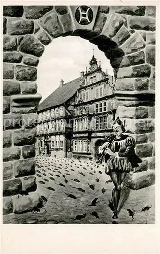 AK / Ansichtskarte Hameln_Weser Rattenfaenger Tor Hameln Weser